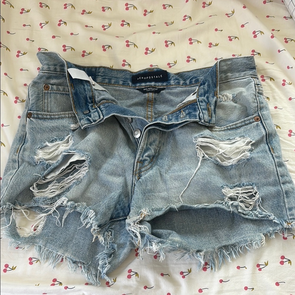 Aeropostale Women's Blue Denim Shorts